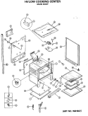 HI / LOW COOKING CENTER Diagram and Parts List for JGHP57GEJD  General Electric Range