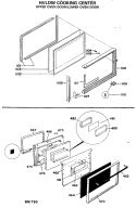 HI / LOW COOKING CENTER Diagram and Parts List for JGHP57GEJD  General Electric Range