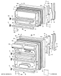Section Diagram and Parts List for TBX24TPKRAD  General Electric Refrigerator
