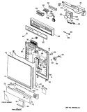 Section Diagram and Parts List for GSD1120R35  General Electric Dishwasher