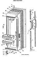 FRESH FOOD DOOR Diagram and Parts List for TFXE24RMA  General Electric Refrigerator