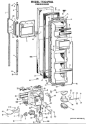 FREEZER DOOR Diagram and Parts List for TFX24FMA  General Electric Refrigerator