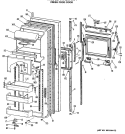 FRESH FOOD DOOR Diagram and Parts List for TFX24FMA  General Electric Refrigerator