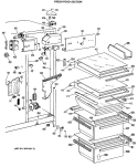 FRESH FOOD SECTION Diagram and Parts List for TFX24FMA  General Electric Refrigerator