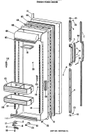 FRESH FOOD DOOR Diagram and Parts List for TFX24RMA  General Electric Refrigerator