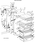 FRESH FOOD SECTION Diagram and Parts List for TFX24RMA  General Electric Refrigerator