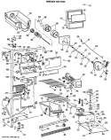 FREEZER SECTION Diagram and Parts List for TFX24SMA  General Electric Refrigerator