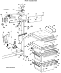 FRESH FOOD SECTION Diagram and Parts List for TFX24SMA  General Electric Refrigerator