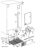 Section Diagram and Parts List for TFX24SMA  General Electric Refrigerator
