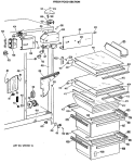 FRESH FOOD SECTION Diagram and Parts List for TFX24TMA  General Electric Refrigerator