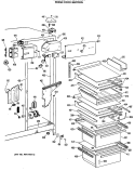 FRESH FOOD SECTION Diagram and Parts List for TFX24VMA  General Electric Refrigerator