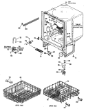 Section Diagram and Parts List for GSD585S-40BA  General Electric Dishwasher