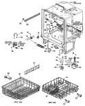 Section Diagram and Parts List for GSD1125S40  General Electric Dishwasher