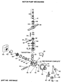 MOTOR - PUMP MECHANISM Diagram and Parts List for GSD1125S40  General Electric Dishwasher