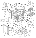 Section Diagram and Parts List for JB576GR2WH  General Electric Range