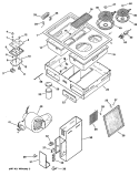Section Diagram and Parts List for JP383B9R1BC  General Electric Cooktop
