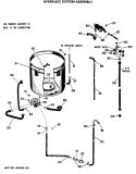 HYDRAULIC SYSTEM ASSEMBLY Diagram and Parts List for WWC8000PAL  General Electric Washer