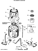 TUB, BASKET & AGITATOR Diagram and Parts List for WWA8810MAL  General Electric Washer