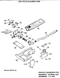 GAS VALVE & BURNER ASM. Diagram and Parts List for DDG8580RAM  General Electric Dryer