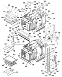 Section Diagram and Parts List for ZEK757WP1WG  General Electric Wall Oven