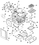 Section Diagram and Parts List for JGSP30GER1BG  General Electric Range