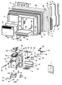 Section Diagram and Parts List for TBHB25RRDRBK  General Electric Refrigerator