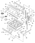 Section Diagram and Parts List for JHP62GN3WH  General Electric Microwave Oven Combo