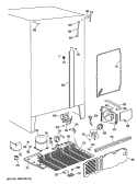 Section Diagram and Parts List for TFCW22RRAWH  General Electric Refrigerator
