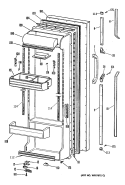 FRESH FOOD DOOR Diagram and Parts List for TFCW24RRAWH  General Electric Refrigerator