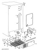 Section Diagram and Parts List for TFCW24RRAWH  General Electric Refrigerator