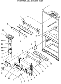 EVAPORATOR AREA & DIVIDER BLOCK Diagram and Parts List for TCX22ZASBR  General Electric Refrigerator
