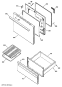 Section Diagram and Parts List for JBP22*R3  General Electric Range