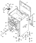 Section Diagram and Parts List for JBP22*R3  General Electric Range