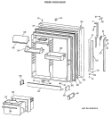 FRESH FOOD DOOR Diagram and Parts List for TBX22PCSNRWW  General Electric Refrigerator