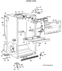 CABINET PARTS Diagram and Parts List for TBX22PCSNRWW  General Electric Refrigerator