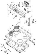Section Diagram and Parts List for JBP26A*R2  General Electric Range