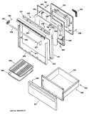Section Diagram and Parts List for JBP26A*R2  General Electric Range