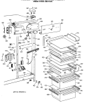 FRESH FOOD SECTION Diagram and Parts List for TFX27VRSBWH  General Electric Refrigerator