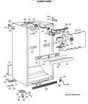 CABINET PARTS Diagram and Parts List for TBE24JASLRWH  General Electric Refrigerator