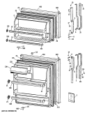 Section Diagram and Parts List for TBX14SATDRAD  General Electric Refrigerator
