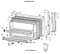 FREEZER DOOR Diagram and Parts List for TBX22JITNRAD  General Electric Refrigerator