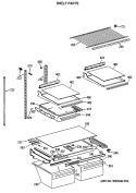 SHELF PARTS Diagram and Parts List for TBX22JITNRAD  General Electric Refrigerator