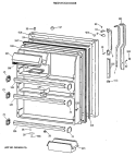 FRESH FOOD DOOR Diagram and Parts List for TBT24JATHRWH  General Electric Refrigerator
