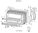 FREEZER DOOR Diagram and Parts List for TBT25JATHRWH  General Electric Refrigerator