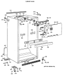CABINET PARTS Diagram and Parts List for TBT25JATHRWH  General Electric Refrigerator