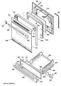 Section Diagram and Parts List for JGBS23GEV1AD  General Electric Range
