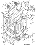 Section Diagram and Parts List for JGBP35AEV1AA  General Electric Range