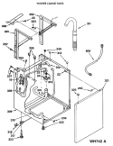 WASHER CABINET PARTS Diagram and Parts List for WSM2420SEZWW  General Electric Washer Dryer Combo