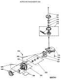 MOTOR AND TRANSMISSION ASM Diagram and Parts List for WSM2420SEZWW  General Electric Washer Dryer Combo