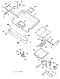 Section Diagram and Parts List for JGBP79AEV2AA  General Electric Range